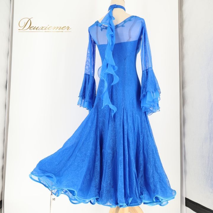 社交ダンスドレス （セキネ） 社交ダンス 衣装 セキネ SEKINE スタンダード ドレス ワンピース 青