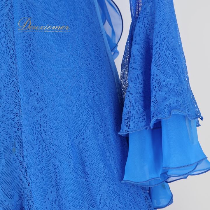 社交ダンス 衣装 セキネ SEKINE スタンダード ドレス ワンピース 青