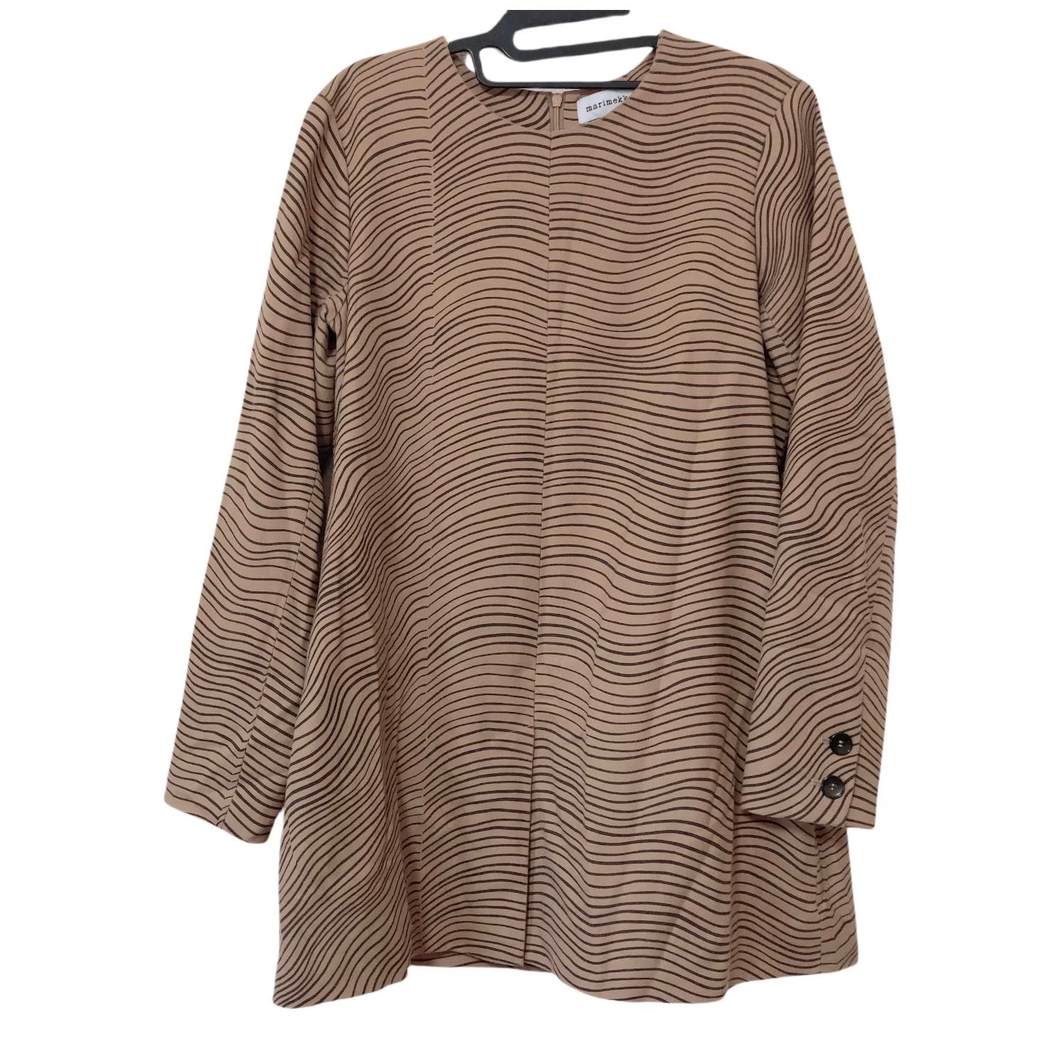 z1628 【美品】marimekko マリメッコ Hulda Nakki ブラウス 茶系 