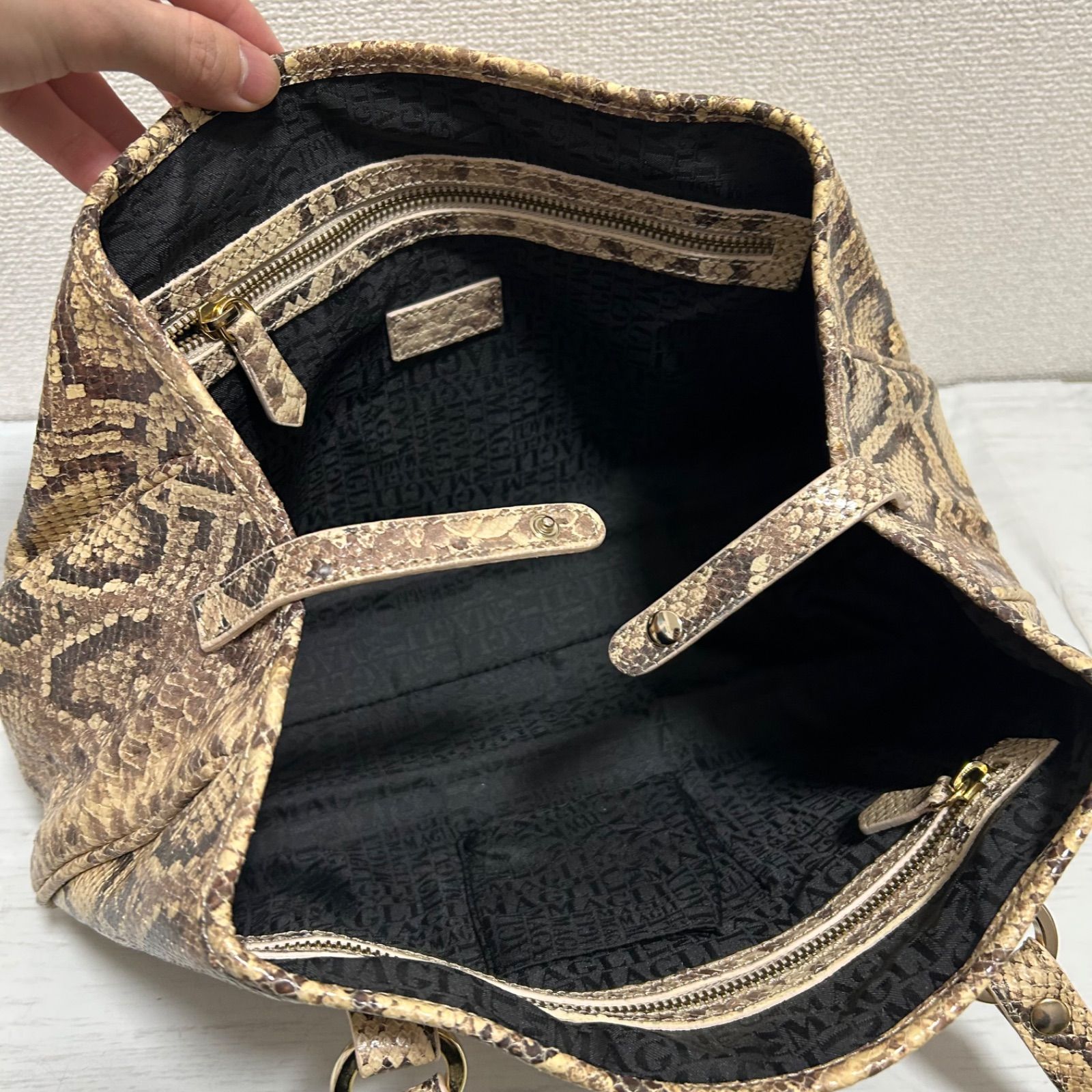 美品 イタリア製 ハンドメイド ブルーノマリ レディース トートバッグ