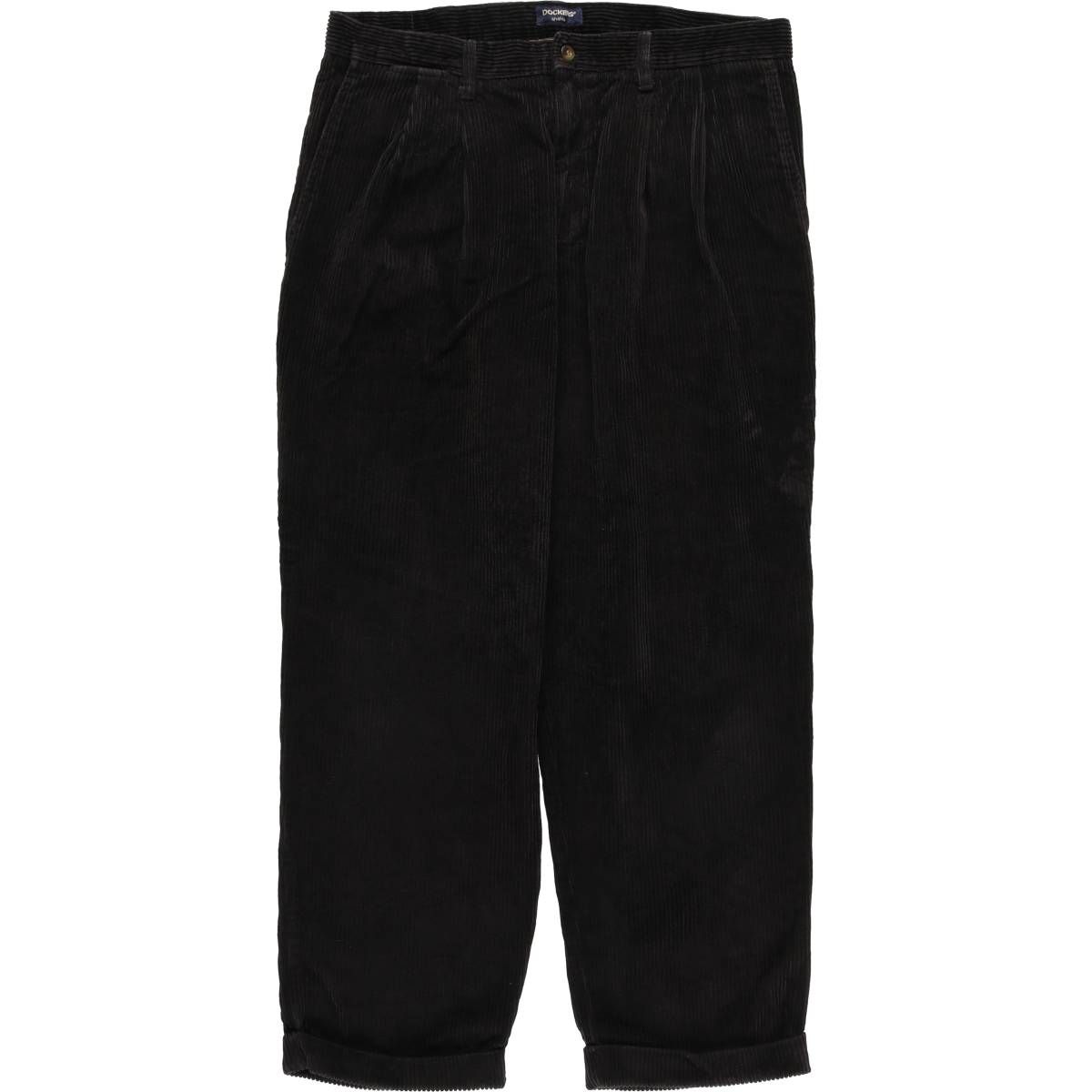 古着 90年代 ドッカーズ DOCKERS KHAKIS 太畝 ツータック コーデュロイパンツ メンズw 37相当 ヴィンテージ|eaa 597546