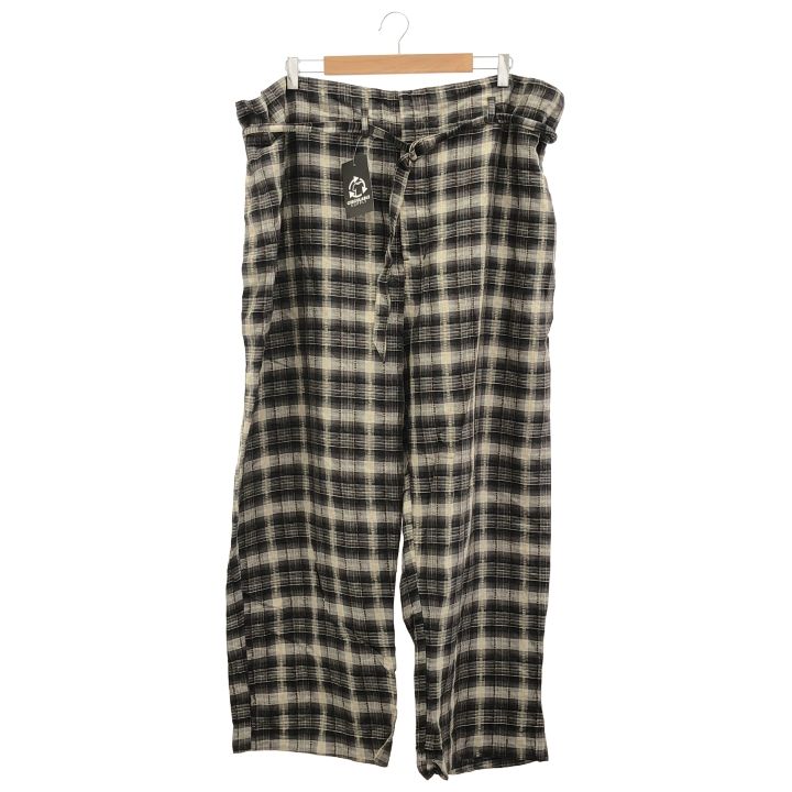 EASY TO WEAR ⑤ チェックパンツ メンズ ブラック 46