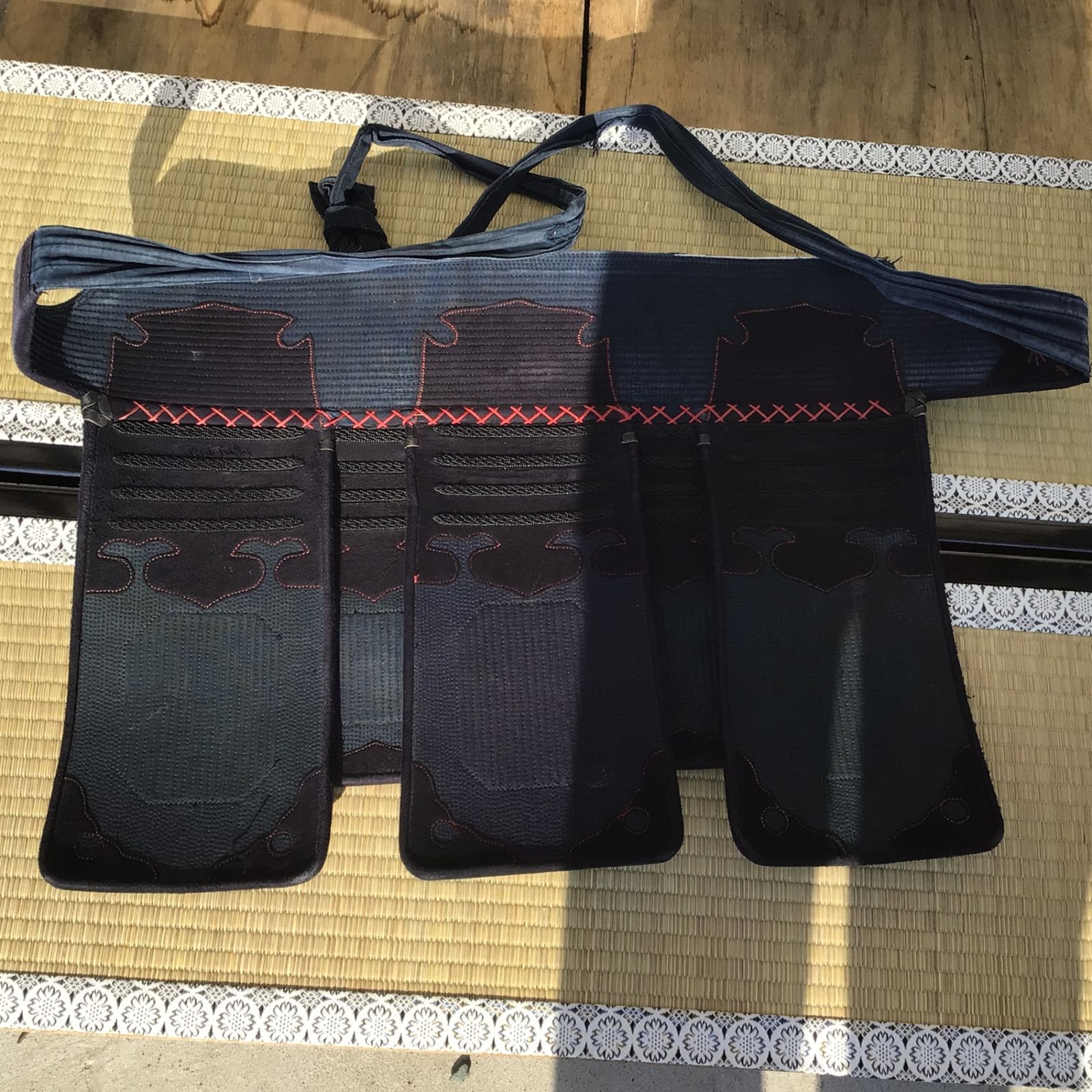 12087 剣道防具 面 胴 垂 3点セット 収納袋付 禅 SANKEI 名前刺繍あり 