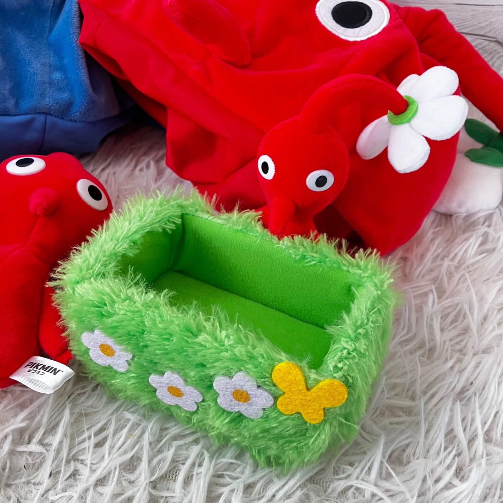 ピクミン なりきり帽子 ぬいぐるみマスコット 赤ピクミン 5点セット 青