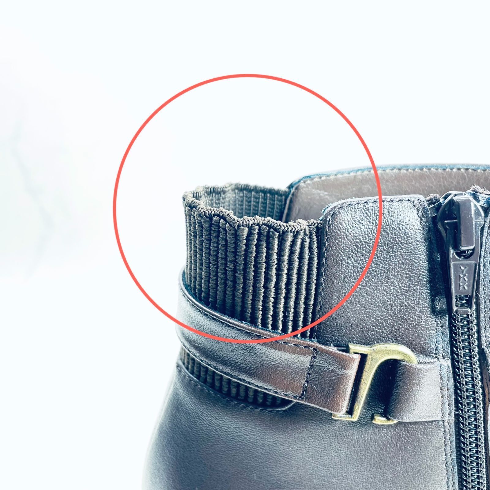  2 WAY イング デザインショートブーツ 24 cm ダークブラウン 茶 その他 ブーツ