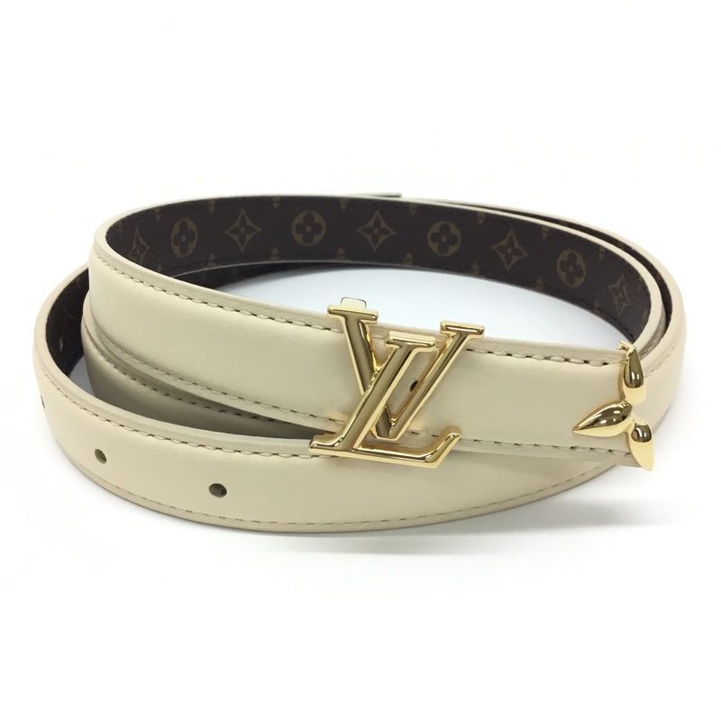 LOUIS VUITTON ルイヴィトン プリティーLV リバーシブルベルト 20 mm M 8234 モノグラム クリーム系×ブラウン系 品 -AB 質屋 か ｎ