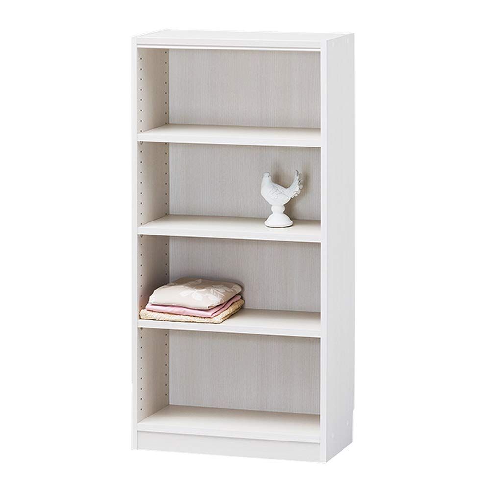 白井産業 組み合わせ自由なフリーラック シェルフ 本棚 豊富なサイズバリエーションでどんな部屋にも合わせやすい 棚板耐荷重10 kg ホワイト 木目 幅59 高さ120 奥行29 cm TNL-1259 WH タナリオ