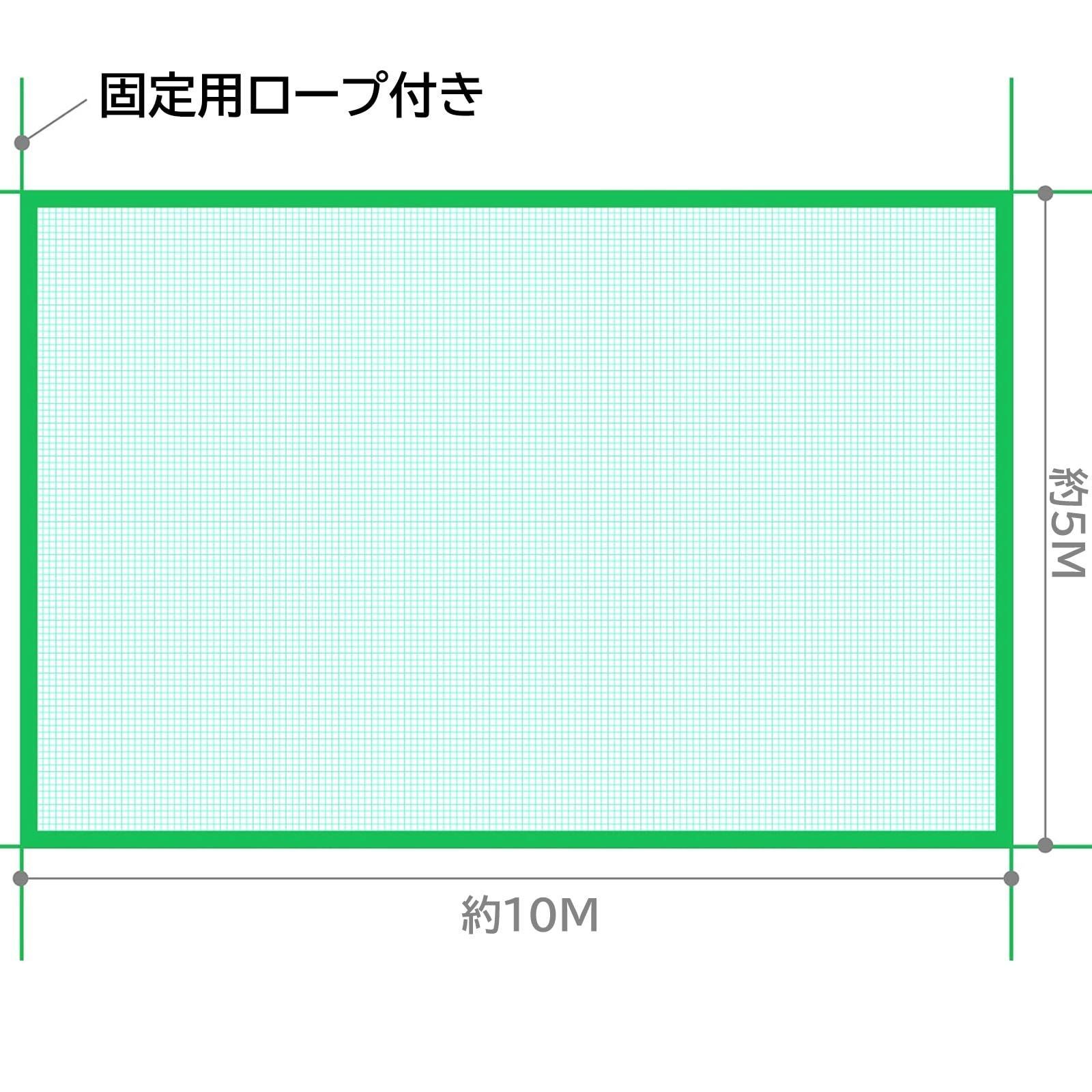 Kapler PP養生ネット 万能グリーンネット バッティング カラビナ 結束バンド付き 野球 ゴルフ 防犯 階段怪我防止 多目的 飛散防止 果樹守り 防虫 防鳥 収納便利 使用簡単 丈夫長持ち 自宅用 園芸用 スポーツ用 5Ｘ10 M