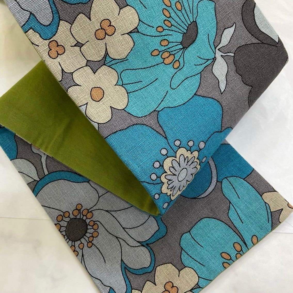 kimono one kimonoarisa お洒落な半幅帯 綿麻 長尺 リバーシブル 半幅帯半巾帯小袋帯 407 5㎝