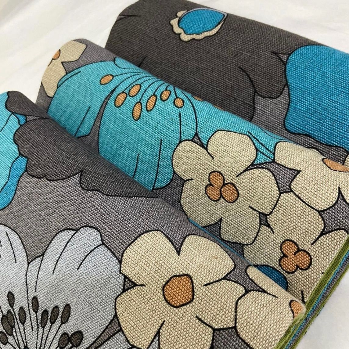  ●kimono one●kimonoarisa● ●お洒落な半幅帯●綿麻●長尺●リバーシブル●半幅帯半巾帯小袋帯●407.5㎝● 半巾 半幅 小袋帯 帯