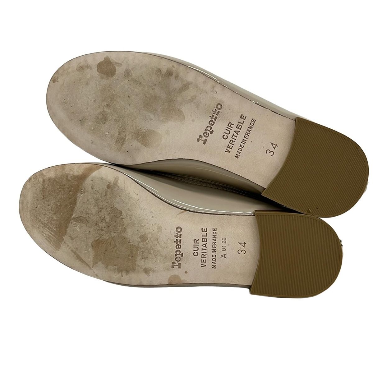 repetto(レペット) フラットシューズ 34 レディース美品 - ベージュ