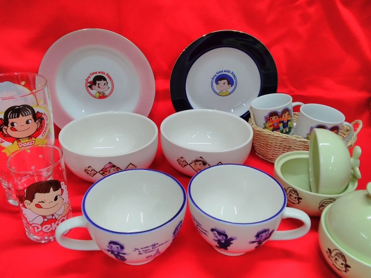 キャラクターグッズ コレクション 陶器製食器 「不二家・ペコちゃん
