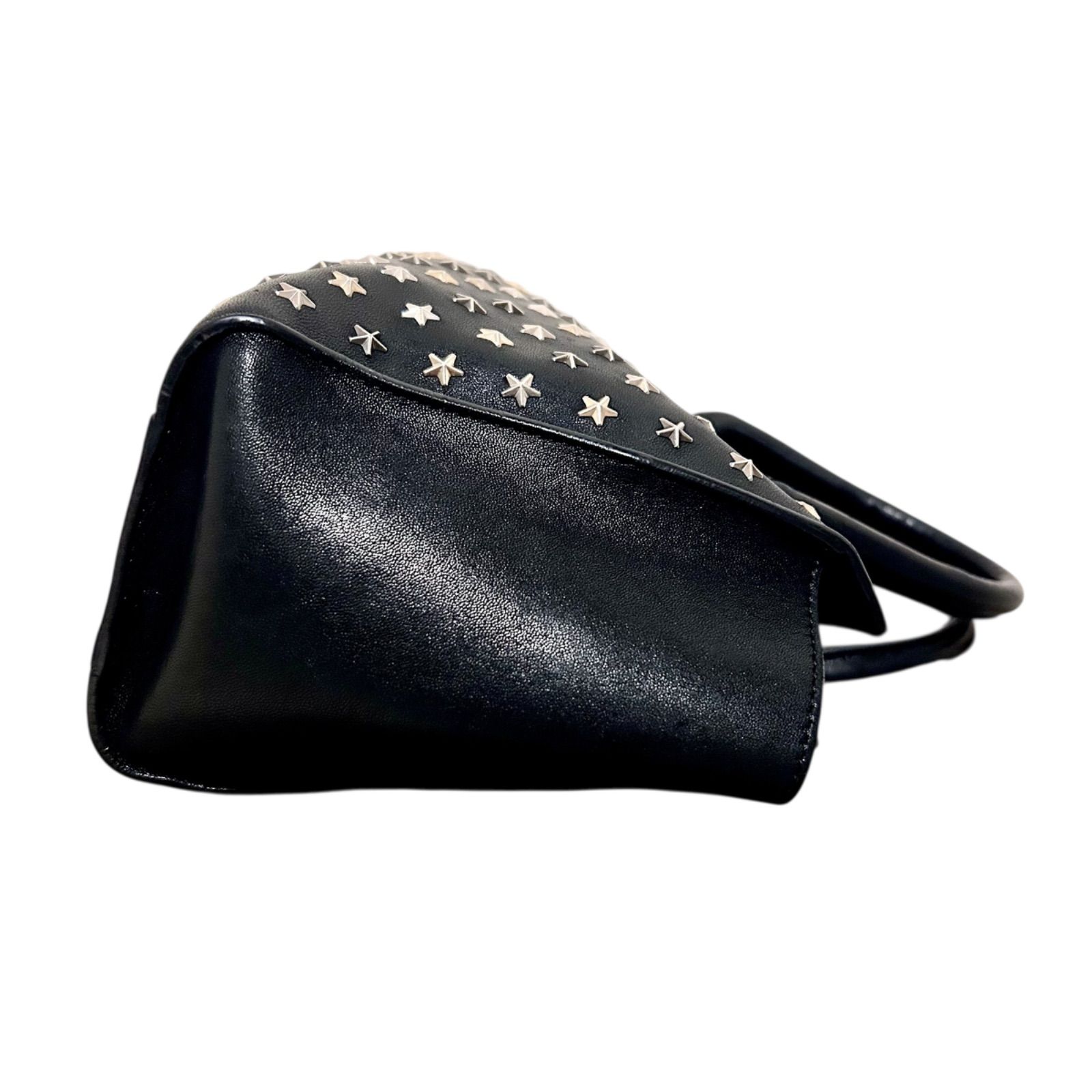 美品✨ジミーチュウ ライリー S 2way ハンドバッグ スタースタッズ 黒 