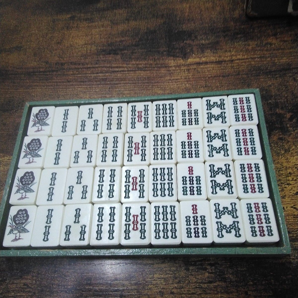 【昭和レトロ】 伝統的デザインの麻雀牌セット 麻雀牌セット 伝統的デザイン - メルカリ