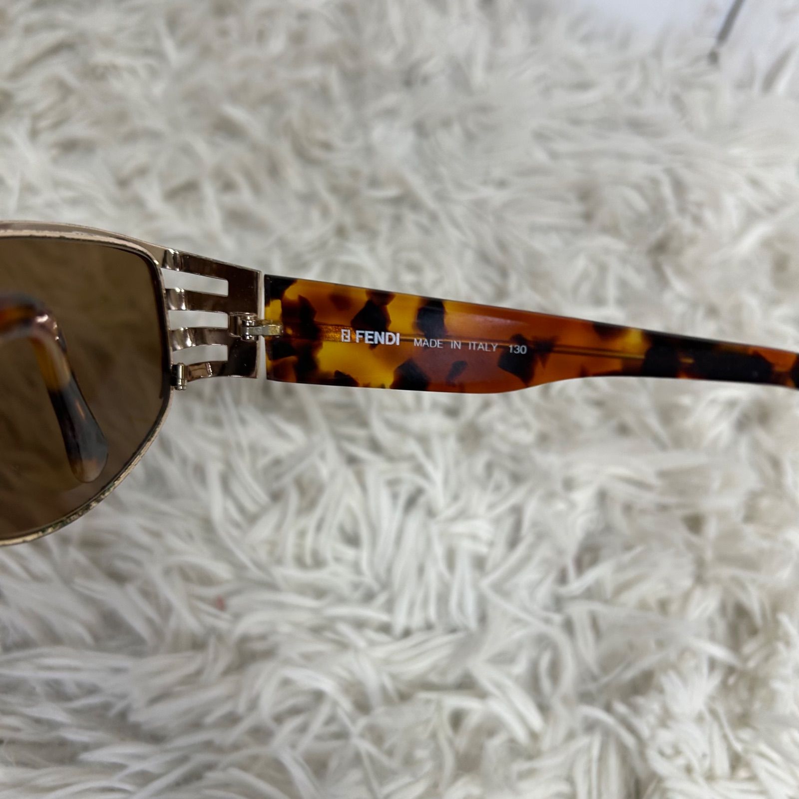 FENDI フェンディ FS118 ブラウン ベッコウ サングラス メガネ ケース 