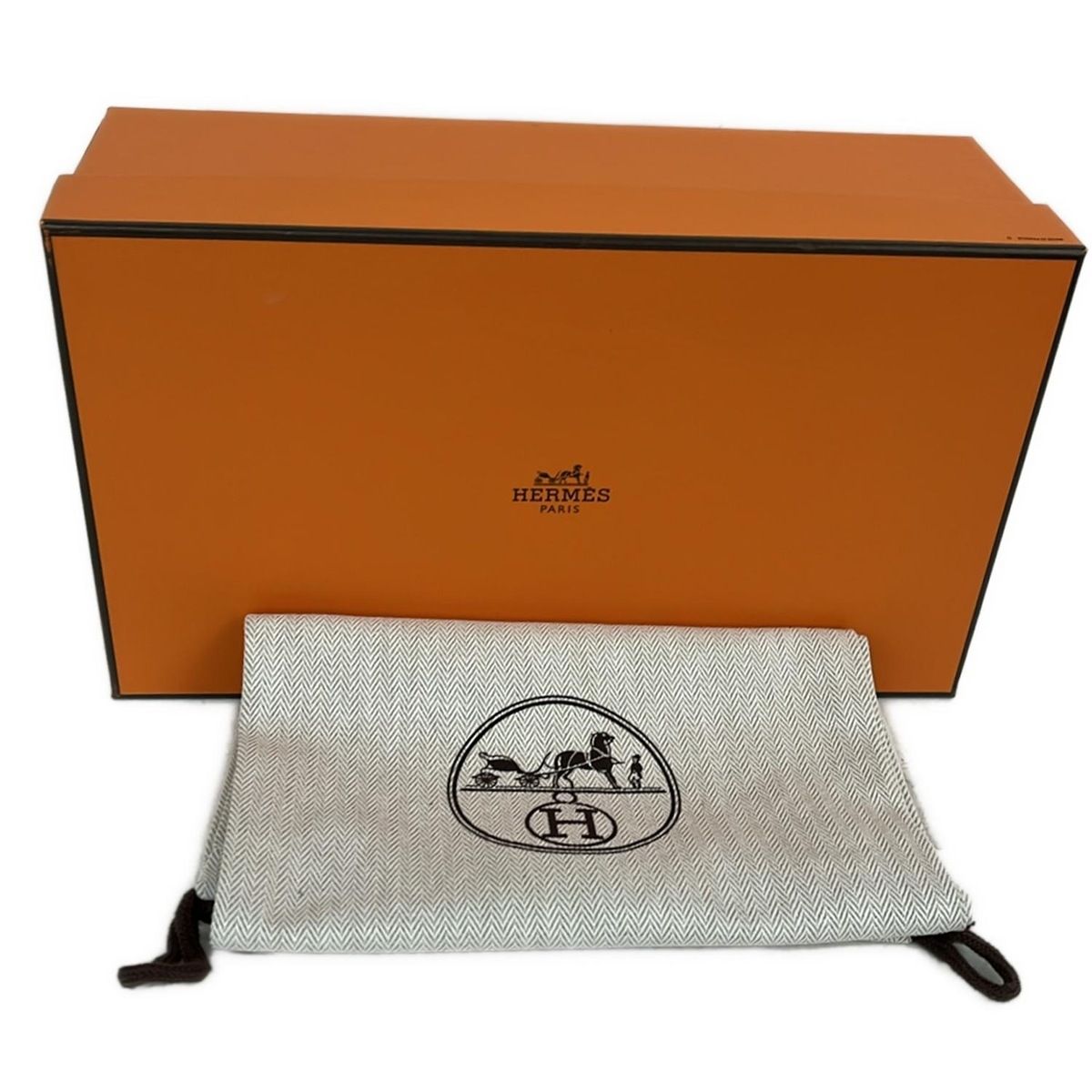  HERMES エルメス フラットシューズ 37 レディース - グレー アウトソール張替済 フラットシューズ バレエシューズ パンプス