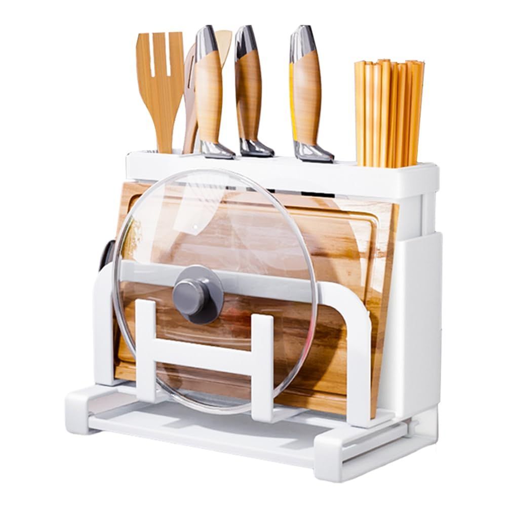 数量限定】まな板スタンド 包丁立て 鍋蓋スタンド お箸立て - 多機能