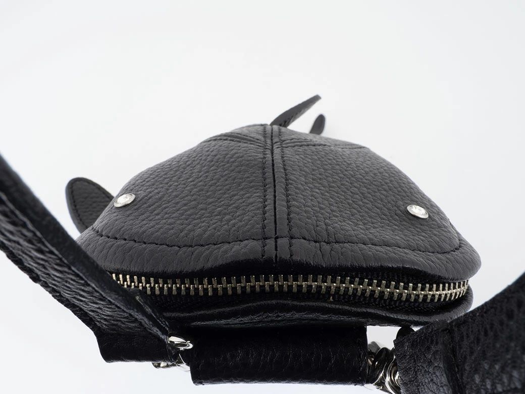  ido design アイディーオー ジンベイザメ ショルダーバッグ ブラック レディース 牛革 小さめ スマホショルダー サコッシュ ショルダーバッグ