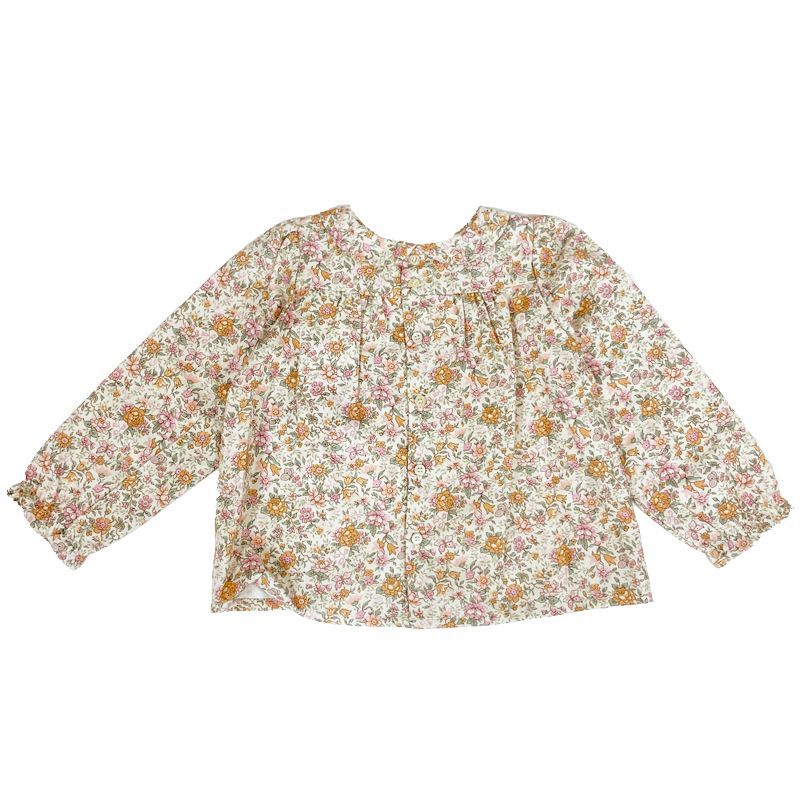 Bonpoint ボンポワン アウトレット bp 25-3 a 3 A|95 cm ガール リバティ生地 ブラウス スモック