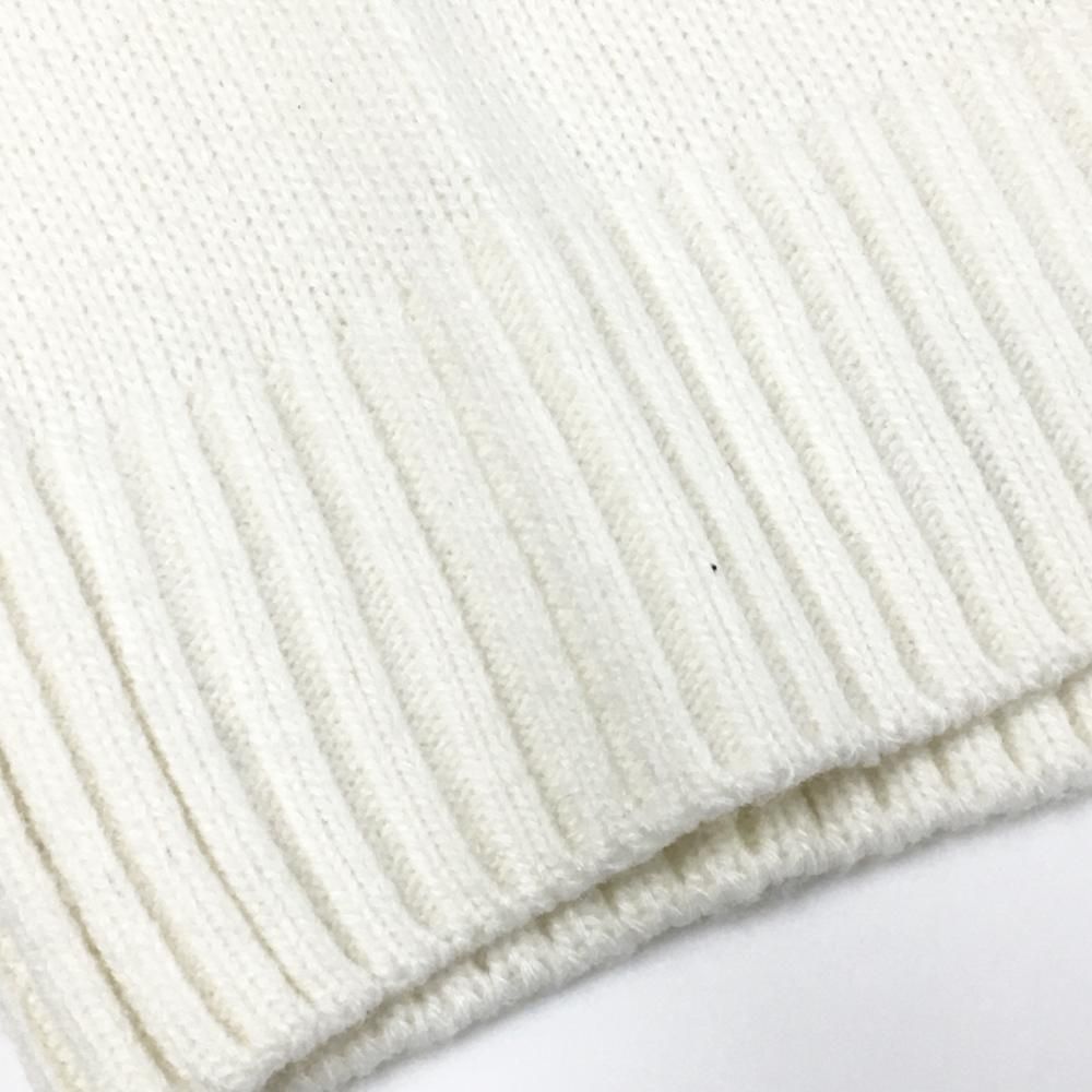 美品】ビバハート セーター 白×ダークネイビー イカリ ビッグロゴ
