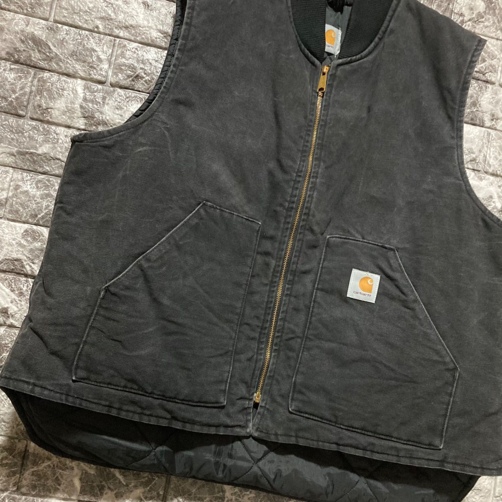 CARHARTT ダックベスト 2XL USA製 腰ゴム カーハート DUCK VEST - メルカリ