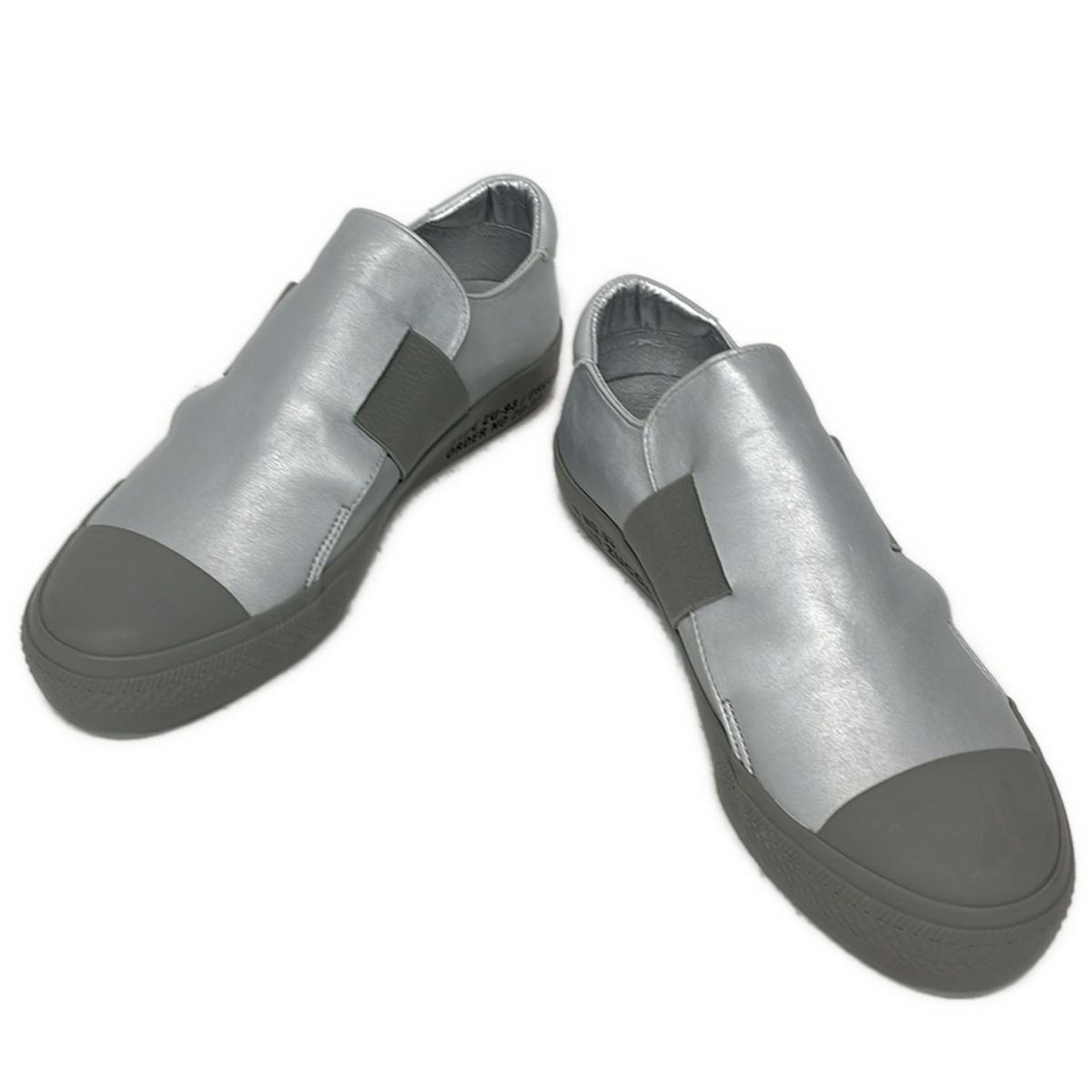 ZUCCA ズッカ スリッポン M レディース - シルバー×グレー