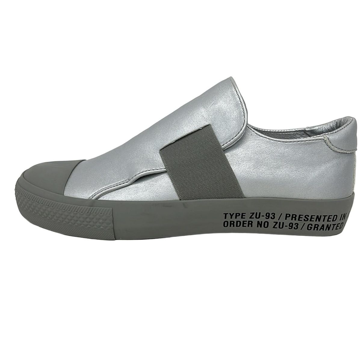 ZUCCA ズッカ スリッポン M レディース - シルバー×グレー