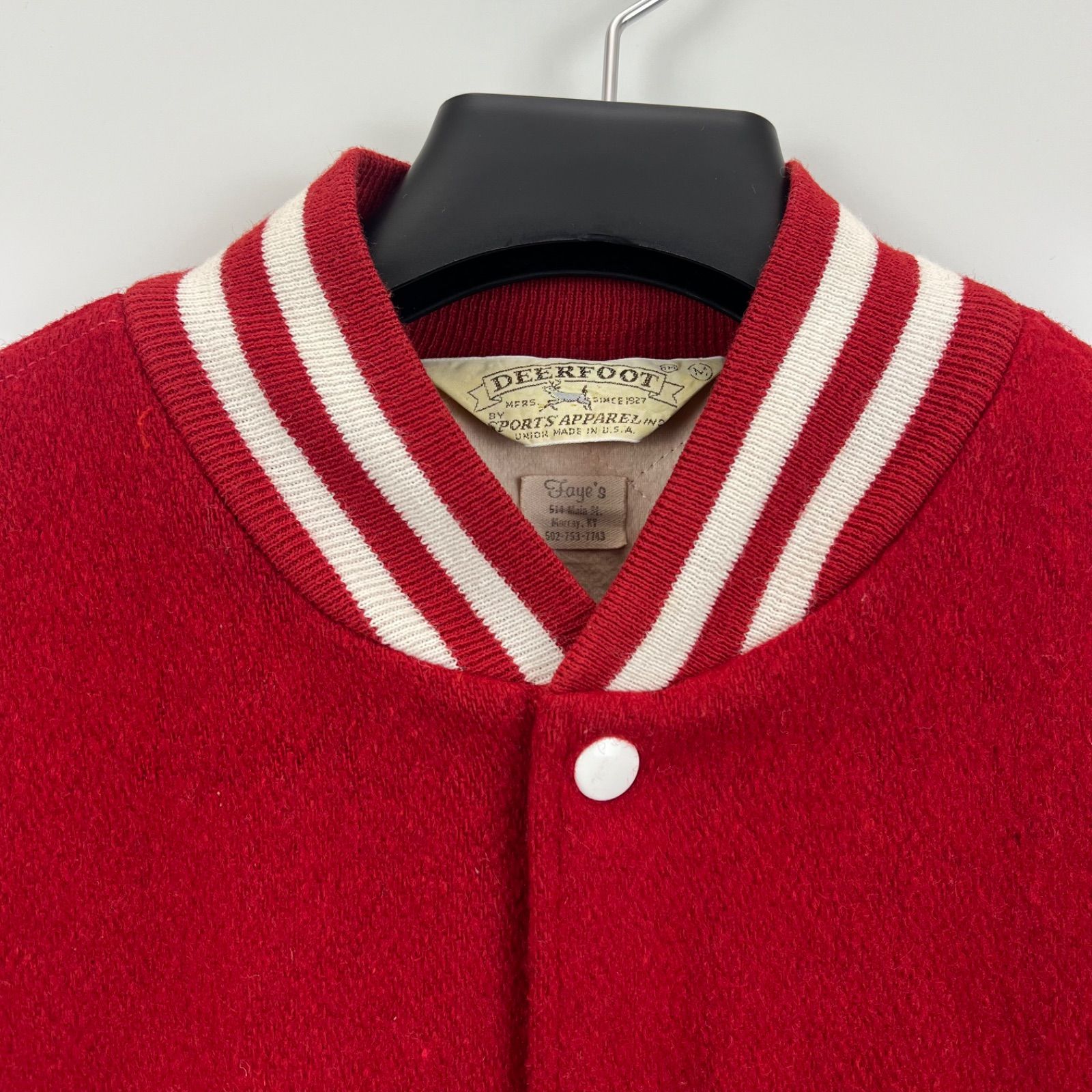 DEERFOOT 70s USA vintage melton varsity jacket M ディアフット 