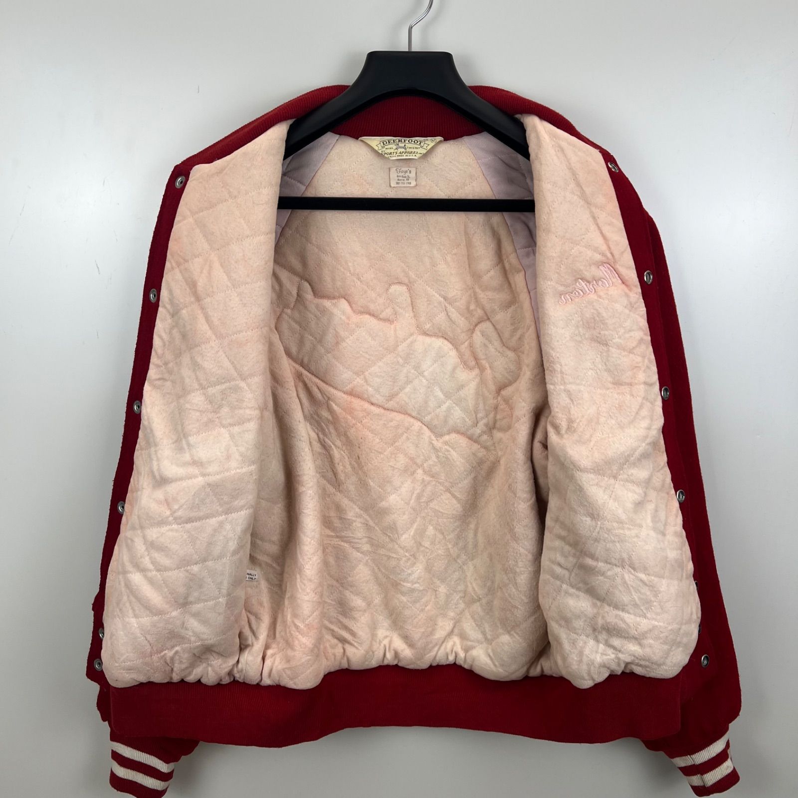 DEERFOOT 70s USA vintage melton varsity jacket M ディアフット