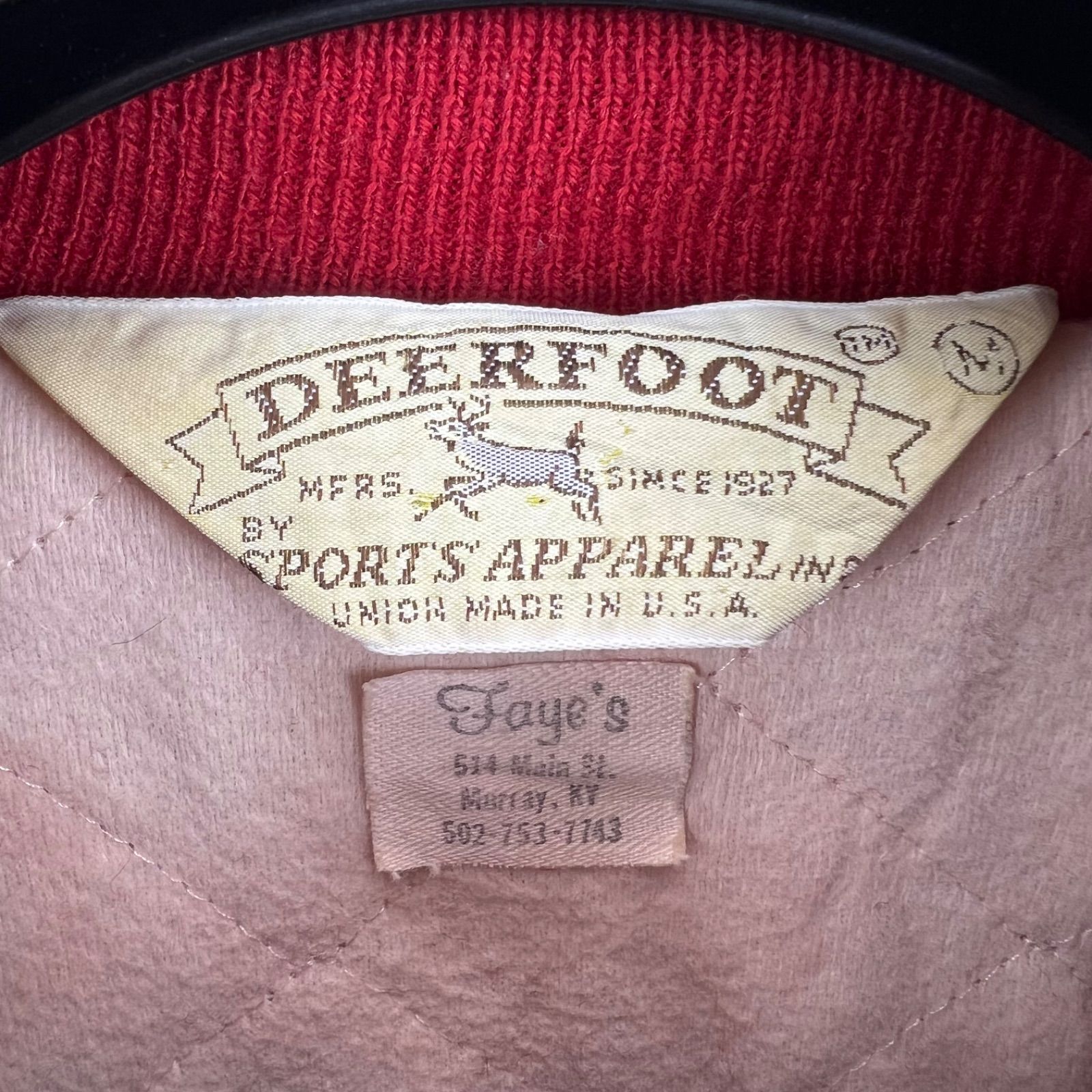DEERFOOT 70s USA vintage melton varsity jacket M ディアフット