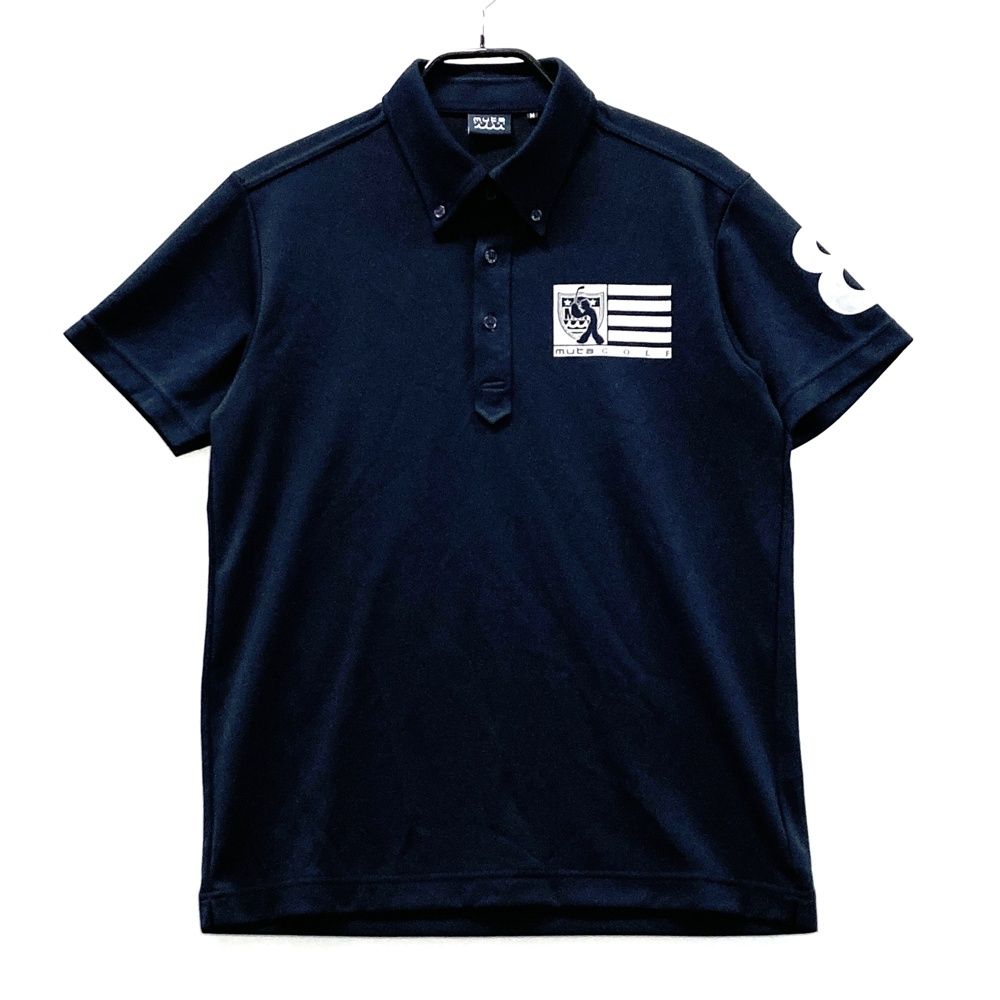 サイズ M MUTA MARINE ムータマリン × ポパイ 半袖ポロシャツ ボタンダウン ネイビー系 ゴルフウェア メンズ ストスト