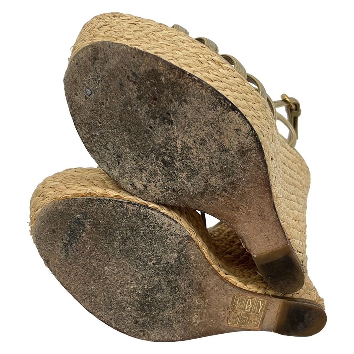 GUCCI(グッチ) サンダル 35 レディース - ベージュ ウェッジソール