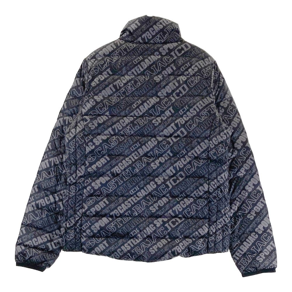 サイズ 40 カステルバジャック ダウンジャケット 総柄 ブラック系 ゴルフウェア レディース ストスト