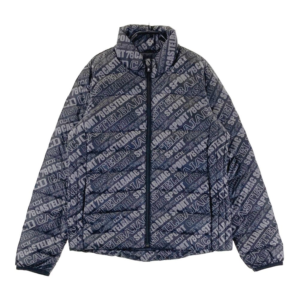 サイズ 40 カステルバジャック ダウンジャケット 総柄 ブラック系 ゴルフウェア レディース ストスト