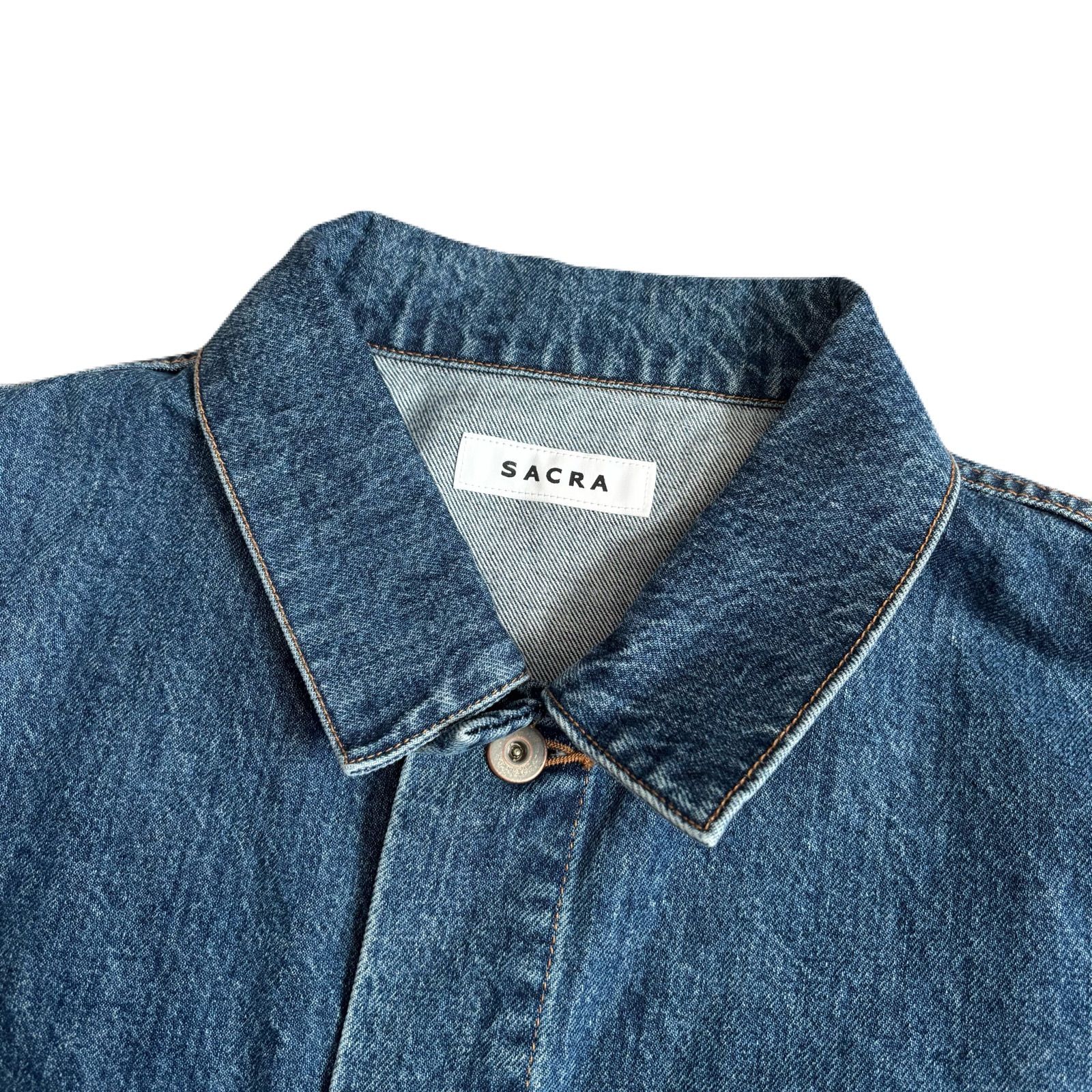 SACRA 2025SS AUTHENTIC DENIM JACKET 美品 sacra サクラ 2025 AUTHENTIC DENIM JACKET デニムジャケット Gジャン