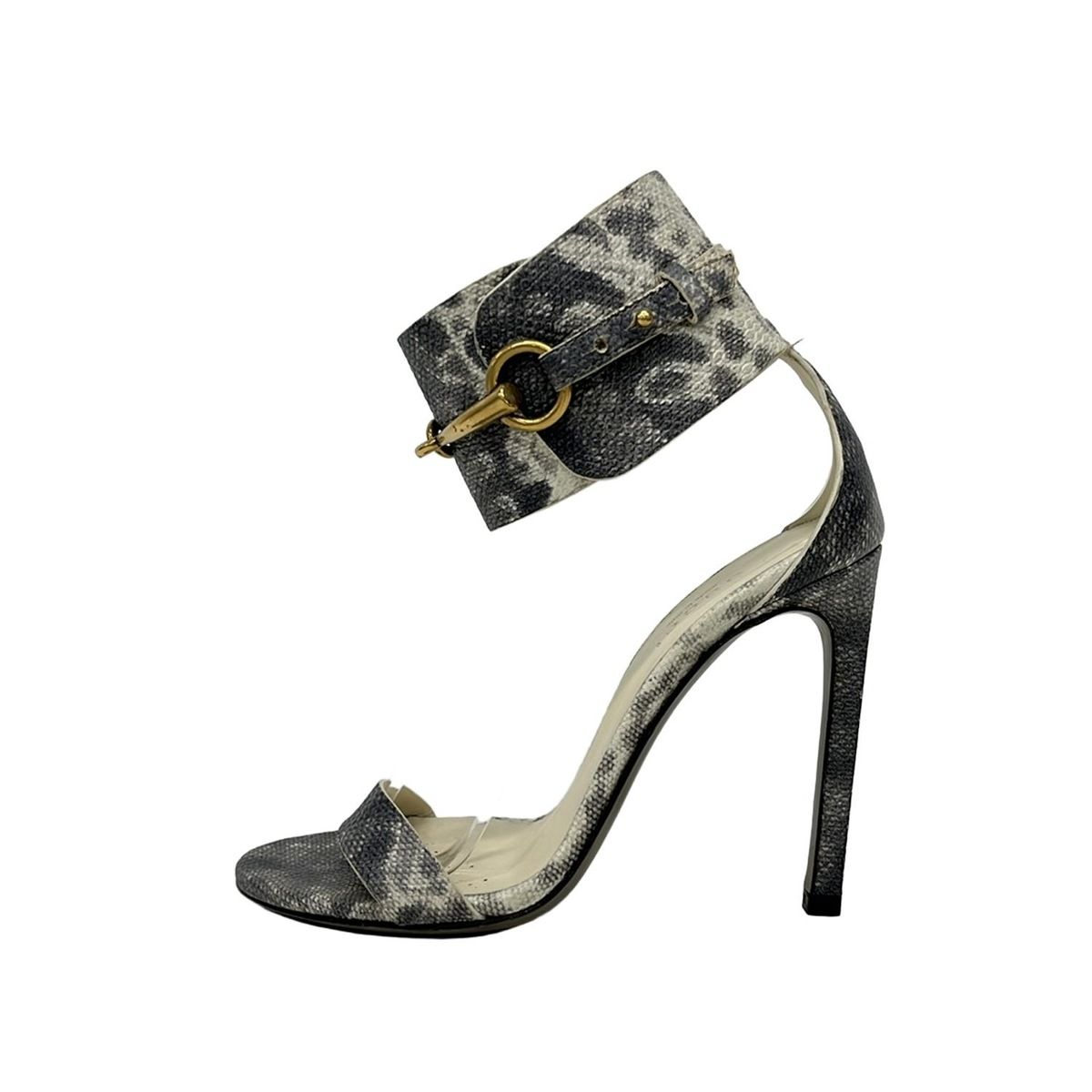 GUCCI(グッチ) パンプス 34 レディース - ダークグレー×アイボリー 型