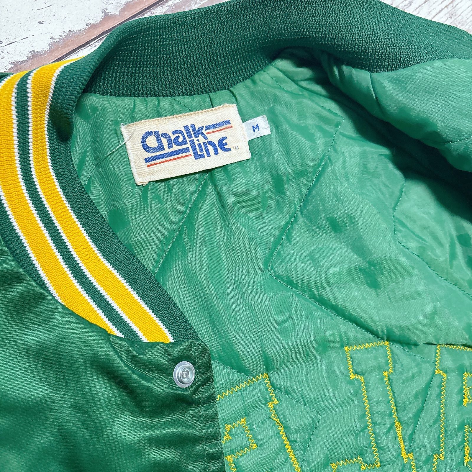 Chalk Line MLB アスレチックス スタジャン グリーン 80s USA製 古着