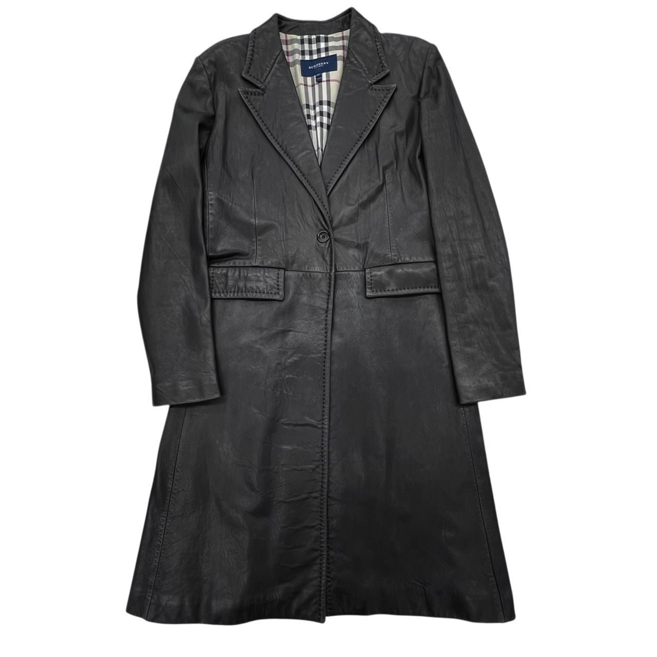 BURBERRY LONDON バーバリー ロンドン レザーコート 裏地ノバチェック 