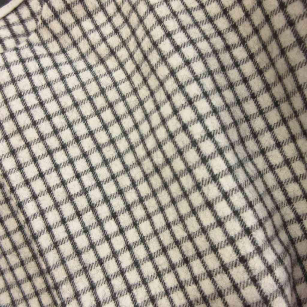 ブラミンク Blamink チェック柄 半袖ワンピース 38 ブラミンク BLAMINK ワンピース 半袖 ロング チェック ウール グレー