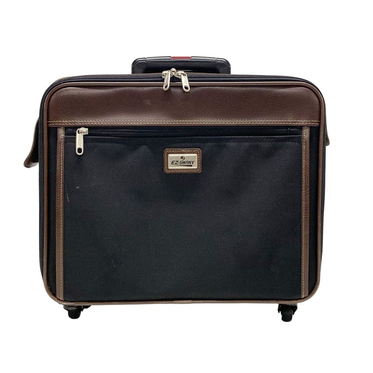 SWANY(スワニー) キャリーバッグ - 黒×ダークブラウン TSAなし/本体