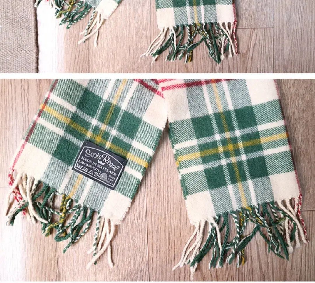 レディース スコットランド メイド scots regal ウール100% ヴィンテージ CHECK マフラー