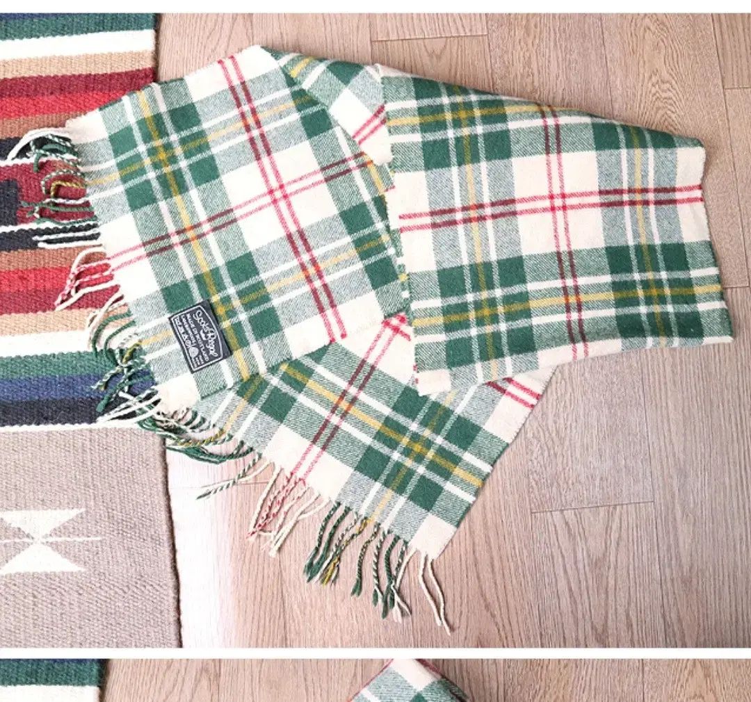 レディース スコットランド メイド scots regal ウール100% ヴィンテージ CHECK マフラー