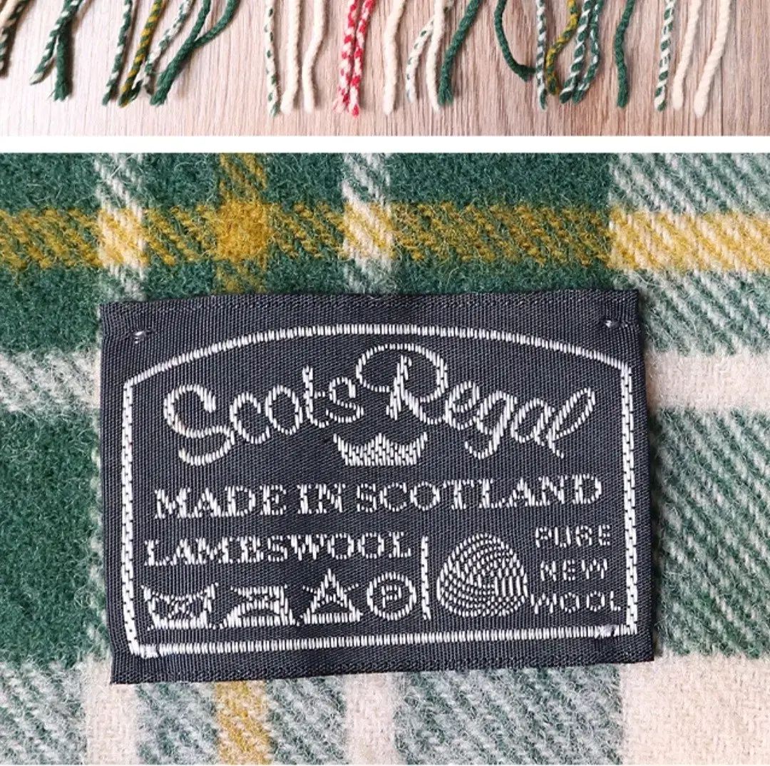 レディース スコットランド メイド scots regal ウール100% ヴィンテージ CHECK マフラー