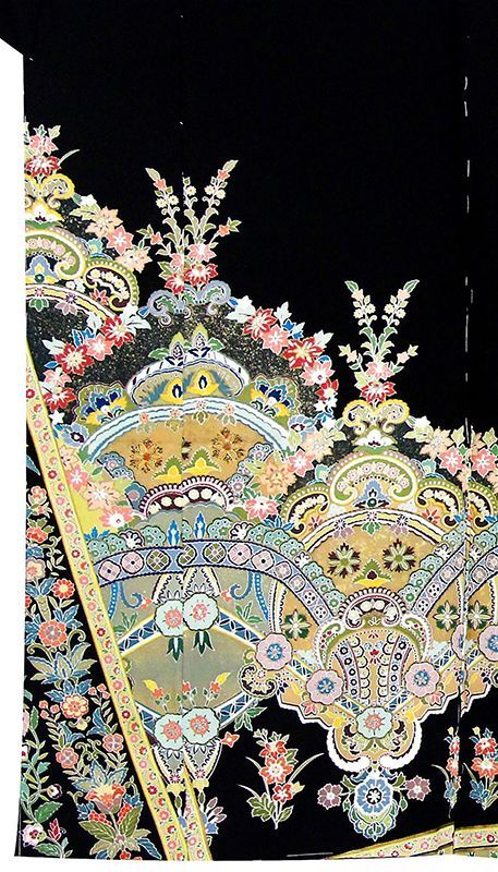 記念感謝祭【仕立無料】京友禅伝統工芸手描き染、手刺繍、本金加工☆特