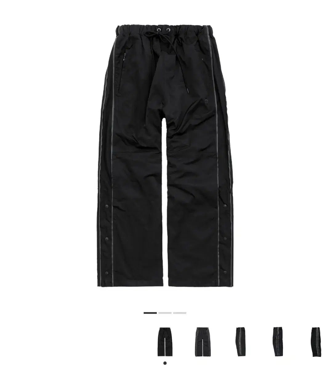 2 ポリテル 1011 ナイロン トラック パンツ トリプル ブラック