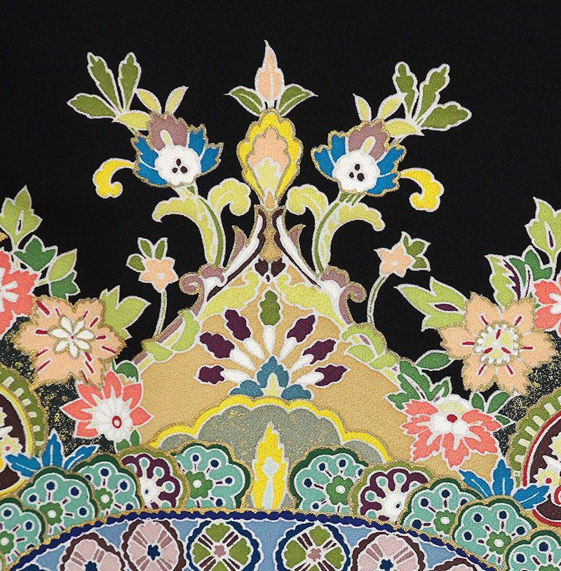 記念感謝祭【仕立無料】京友禅伝統工芸手描き染、手刺繍、本金加工☆特