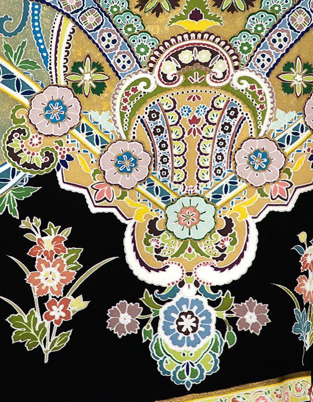 記念感謝祭【仕立無料】京友禅伝統工芸手描き染、手刺繍、本金加工☆特