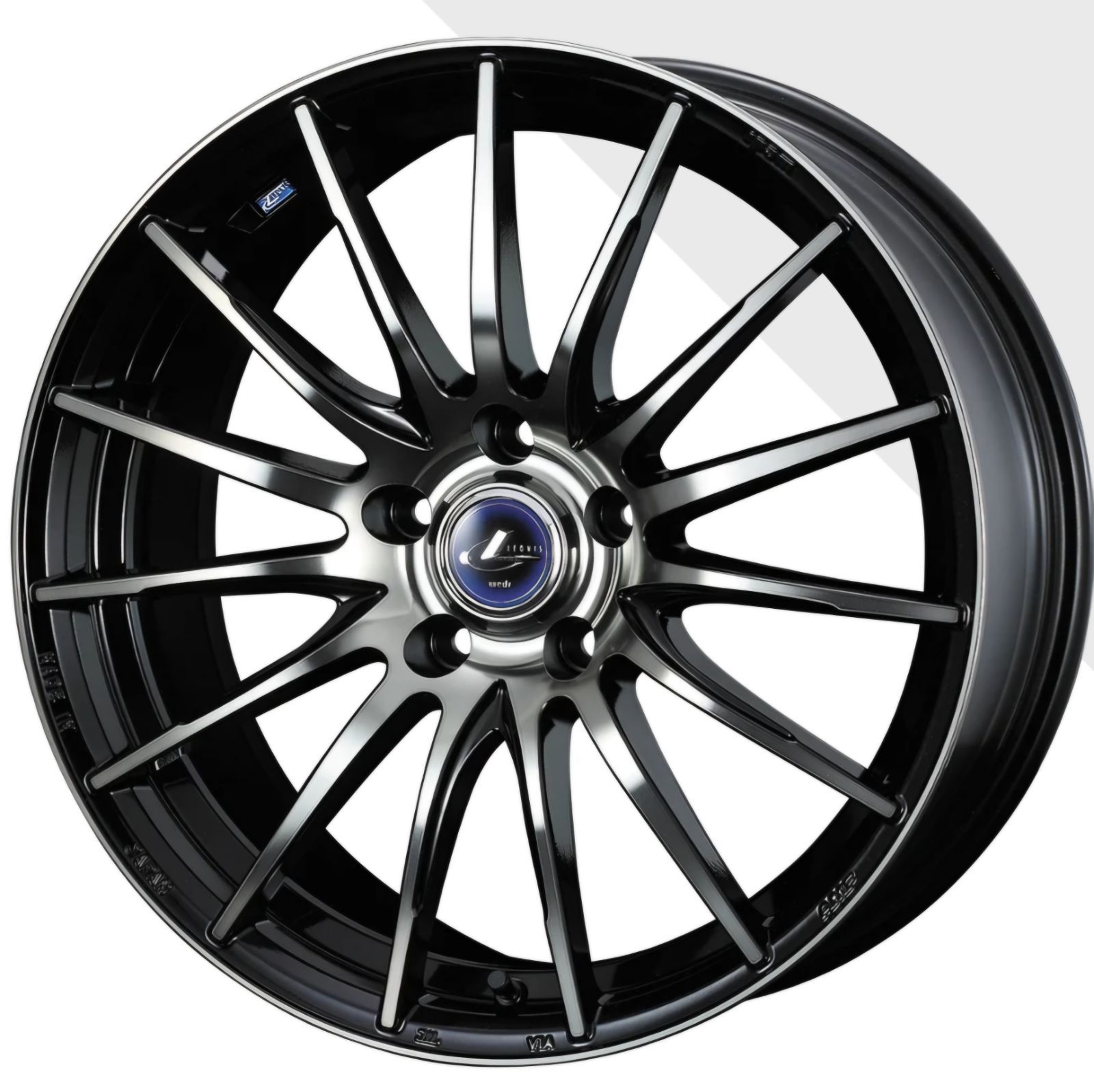 ウェッズ レオニスNAVIA 05 15インチ 5 J BPB ホイール4本 メッキナット1台分込 新型アクアのドレスアップにも