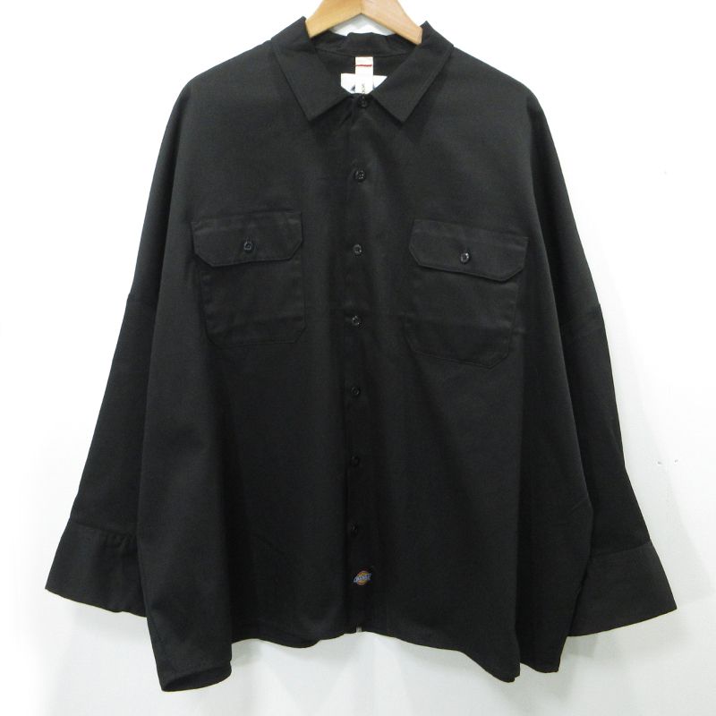 SHINYA KOZUKA × Dickies | シンヤコズカ ディッキーズ 長袖シャツ ジャイアントワークシャツ ブラック サイズ S 104