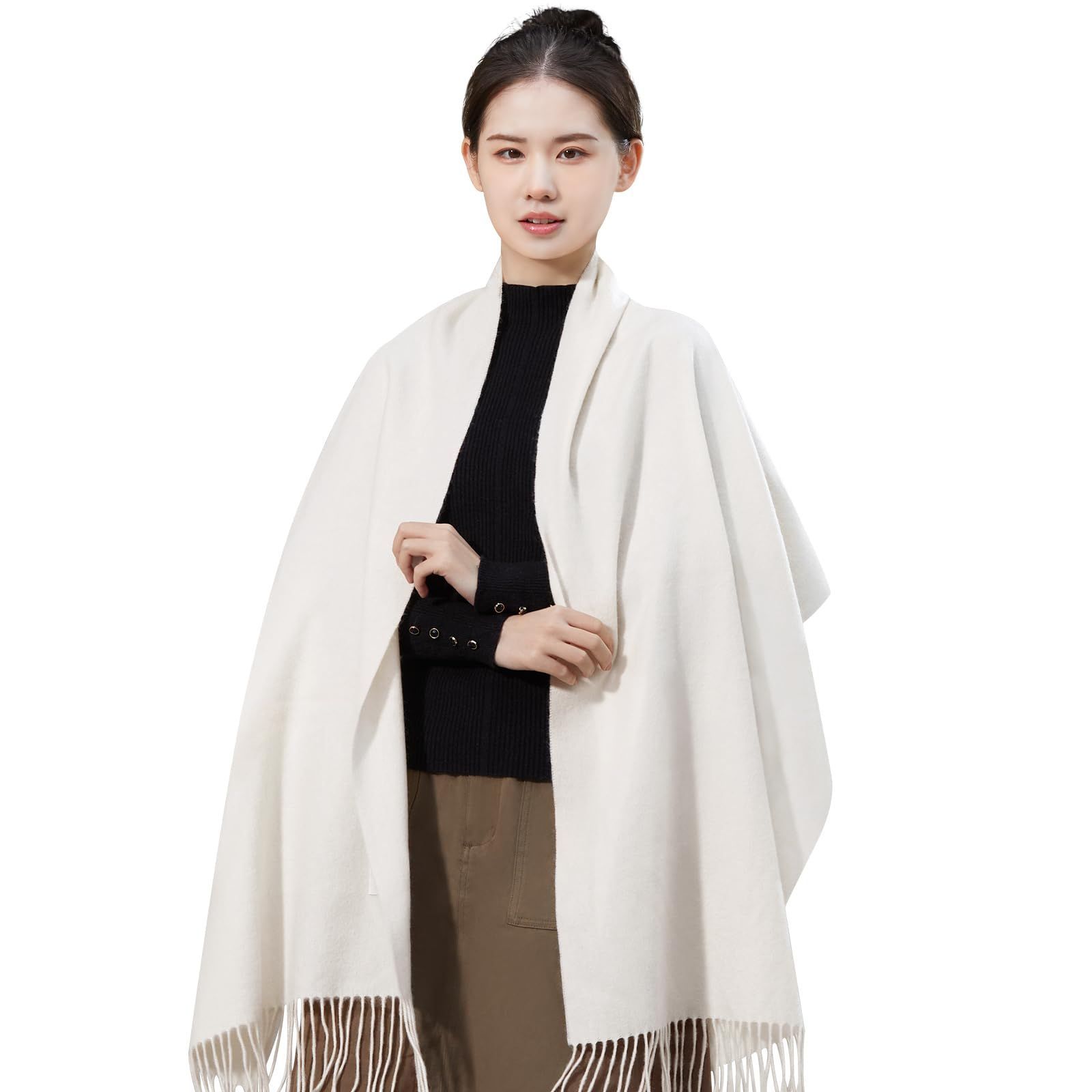 カシミヤ100％ チェック柄 カシミヤストール 内モンゴル産 カシミヤ レディース スカーフ 大判 厚手マフラー 冬 カシミヤマフラー 防寒 ふんわり 結婚式 Utukky プレゼント 贈り物 男女兼用